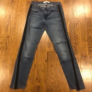 Flying Monkey blue faded skinny jeans with side stripe size 27